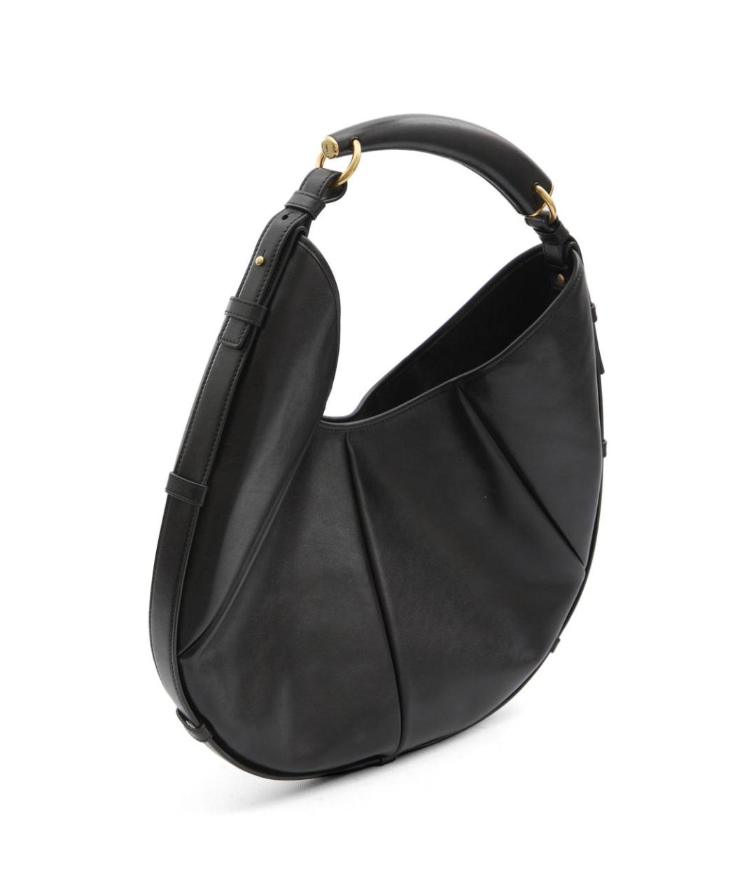 SAINT LAURENT Черная кожаная сумка через плечо, фото 2