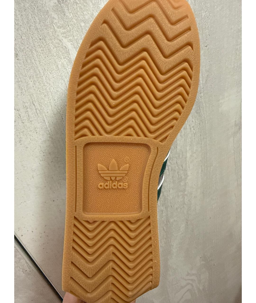 ADIDAS Серебряные кожаные кроссовки, фото 3