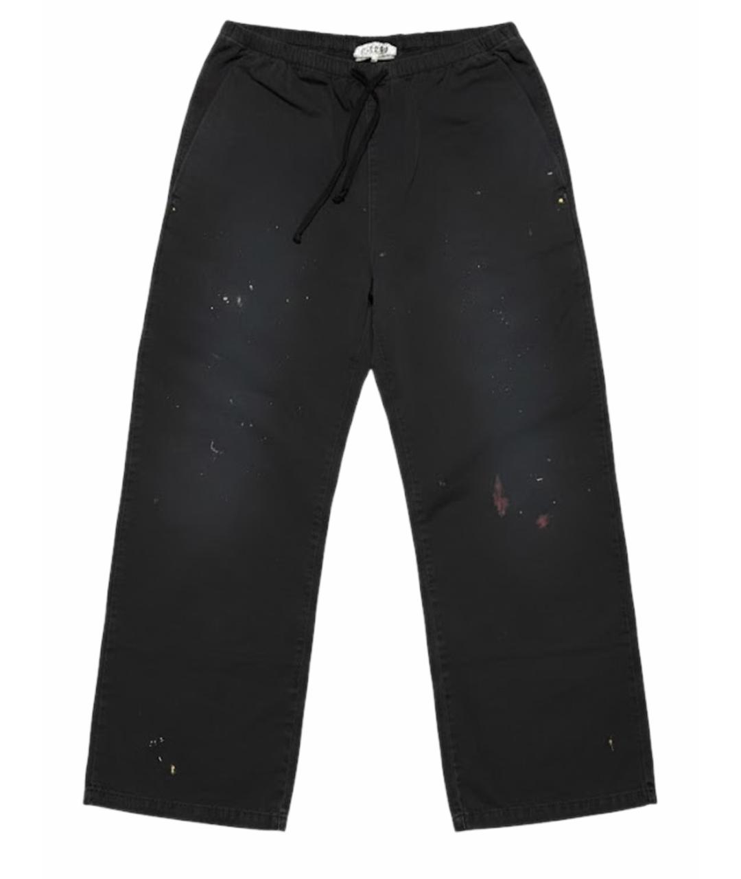 MM6 MAISON MARGIELA Черные хлопковые повседневные брюки, фото 1