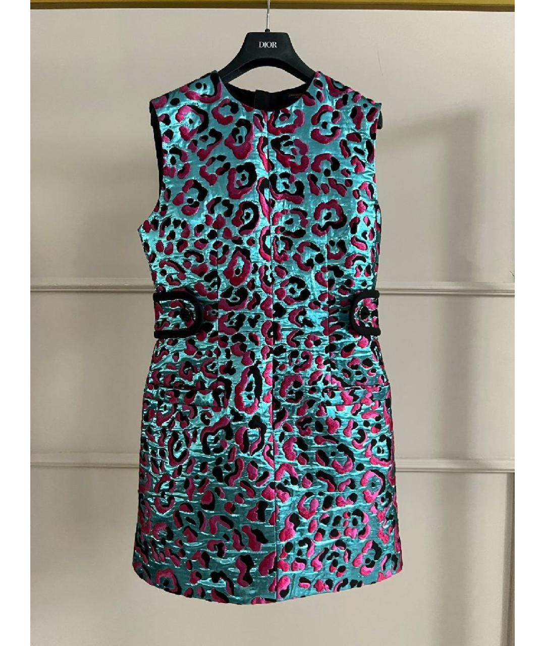 LOUIS VUITTON Бирюзовое коктейльное платье, фото 8