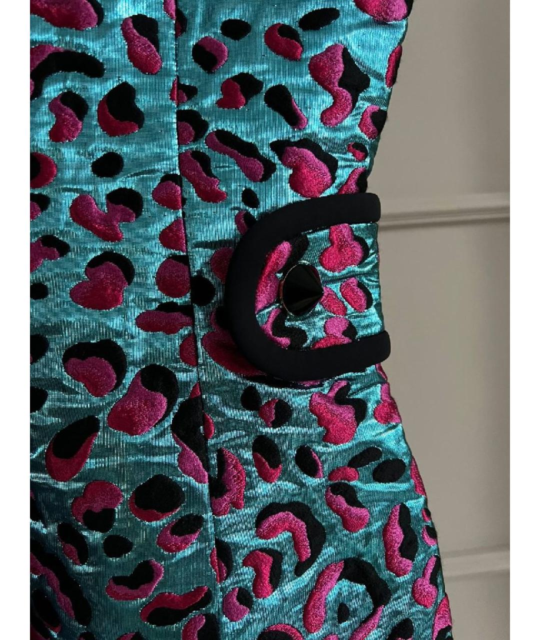 LOUIS VUITTON Бирюзовое коктейльное платье, фото 4