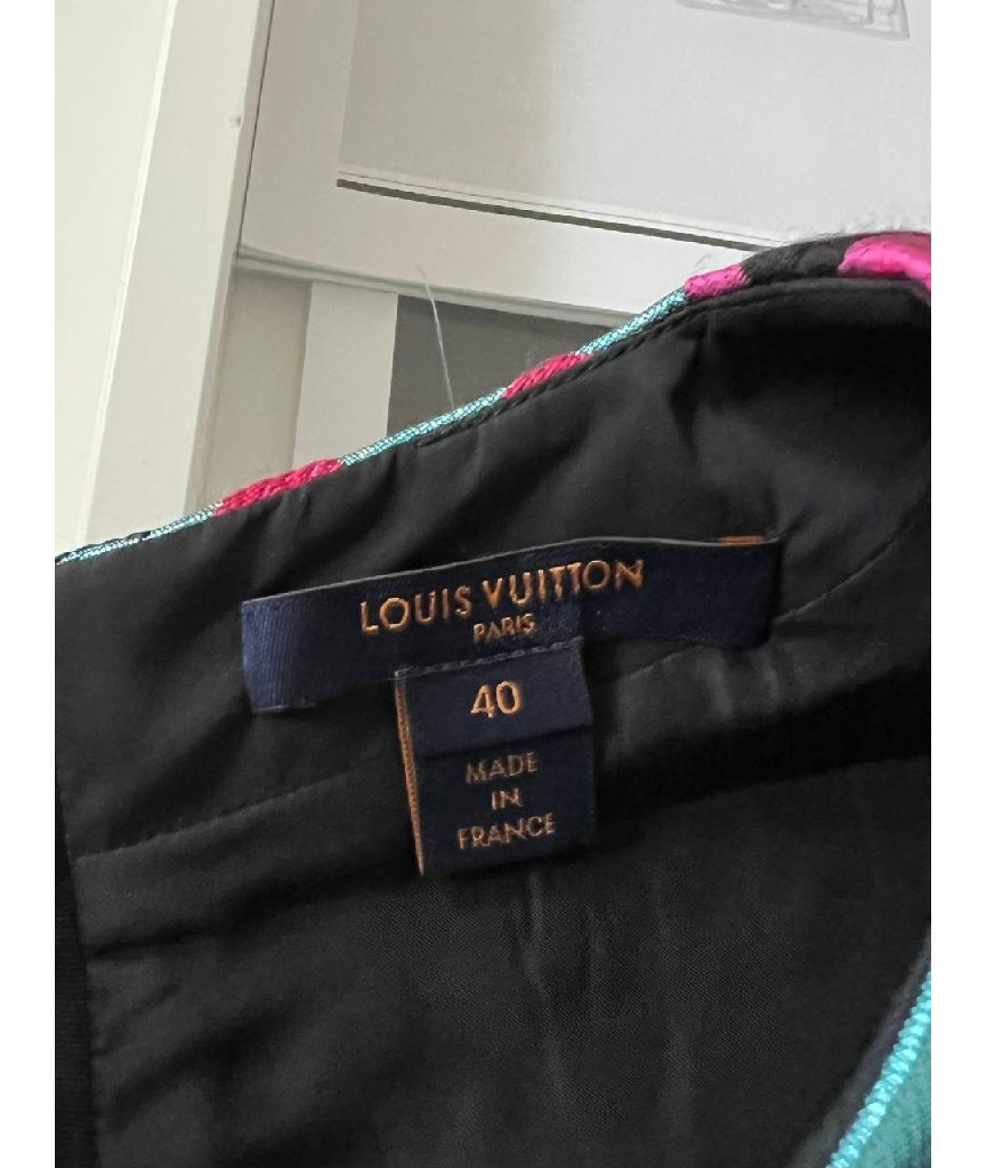 LOUIS VUITTON Бирюзовое коктейльное платье, фото 5