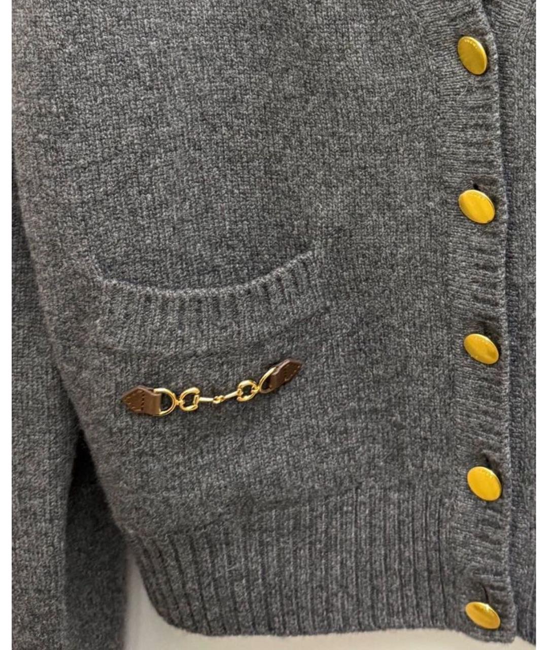 GUCCI Серый кашемировый кардиган, фото 4