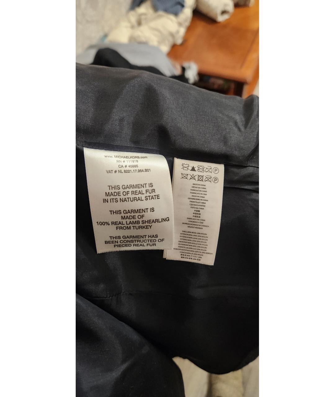 MICHAEL KORS Серое шерстяное пальто, фото 4