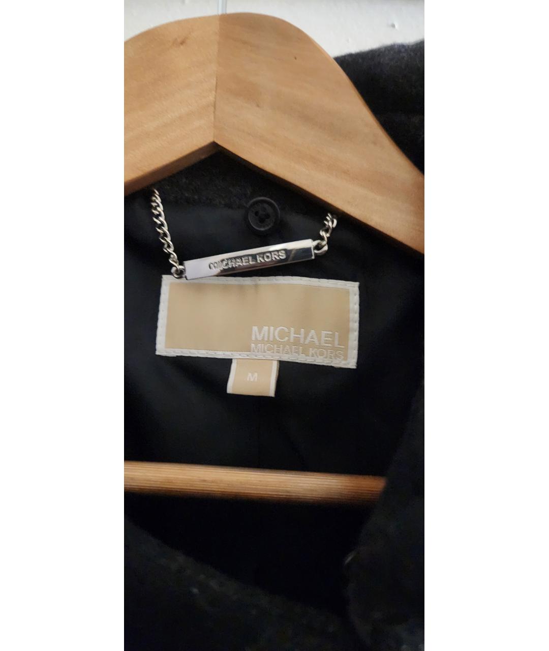 MICHAEL KORS Серое шерстяное пальто, фото 3