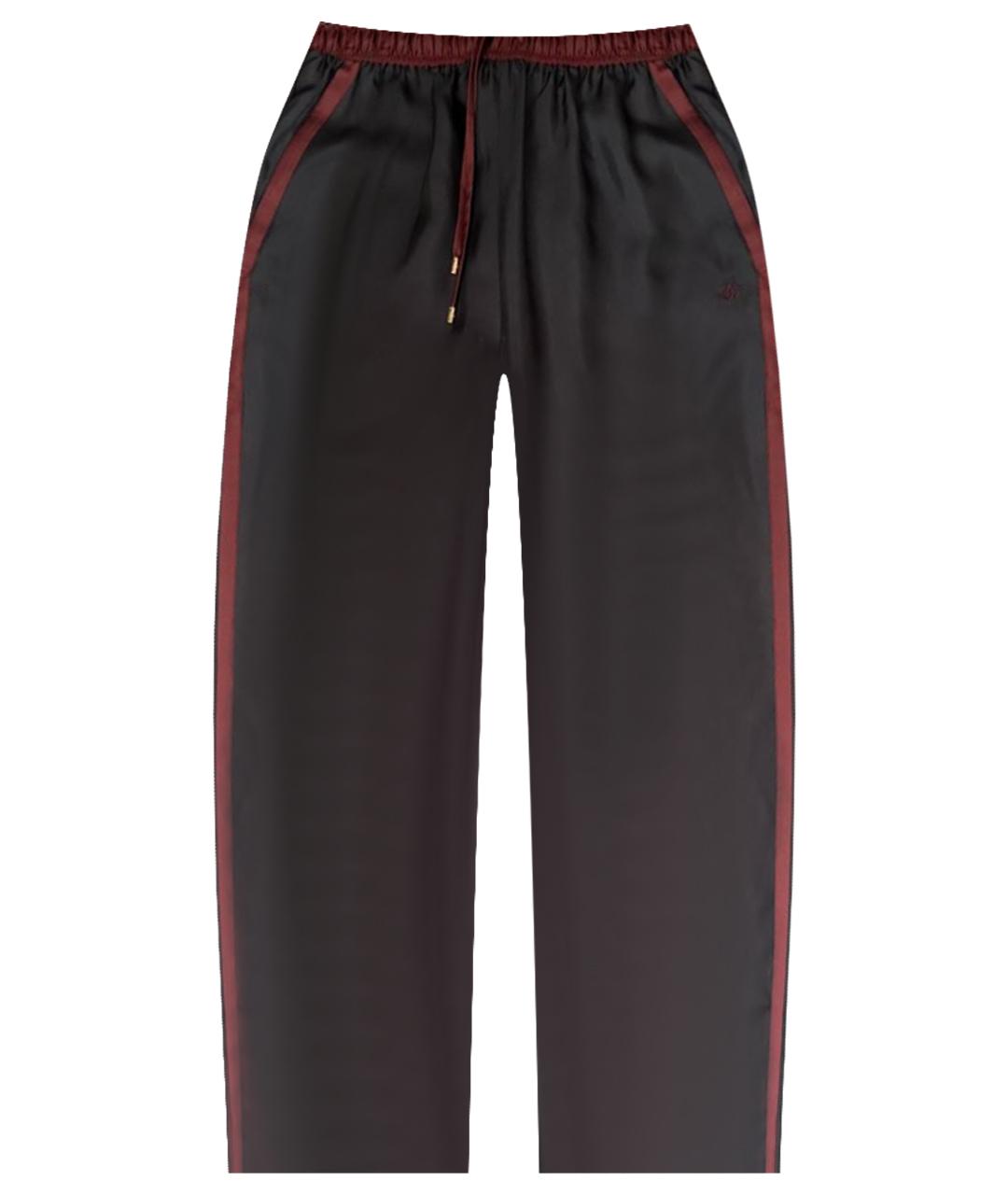 CHANEL Черные шелковые прямые брюки, фото 1