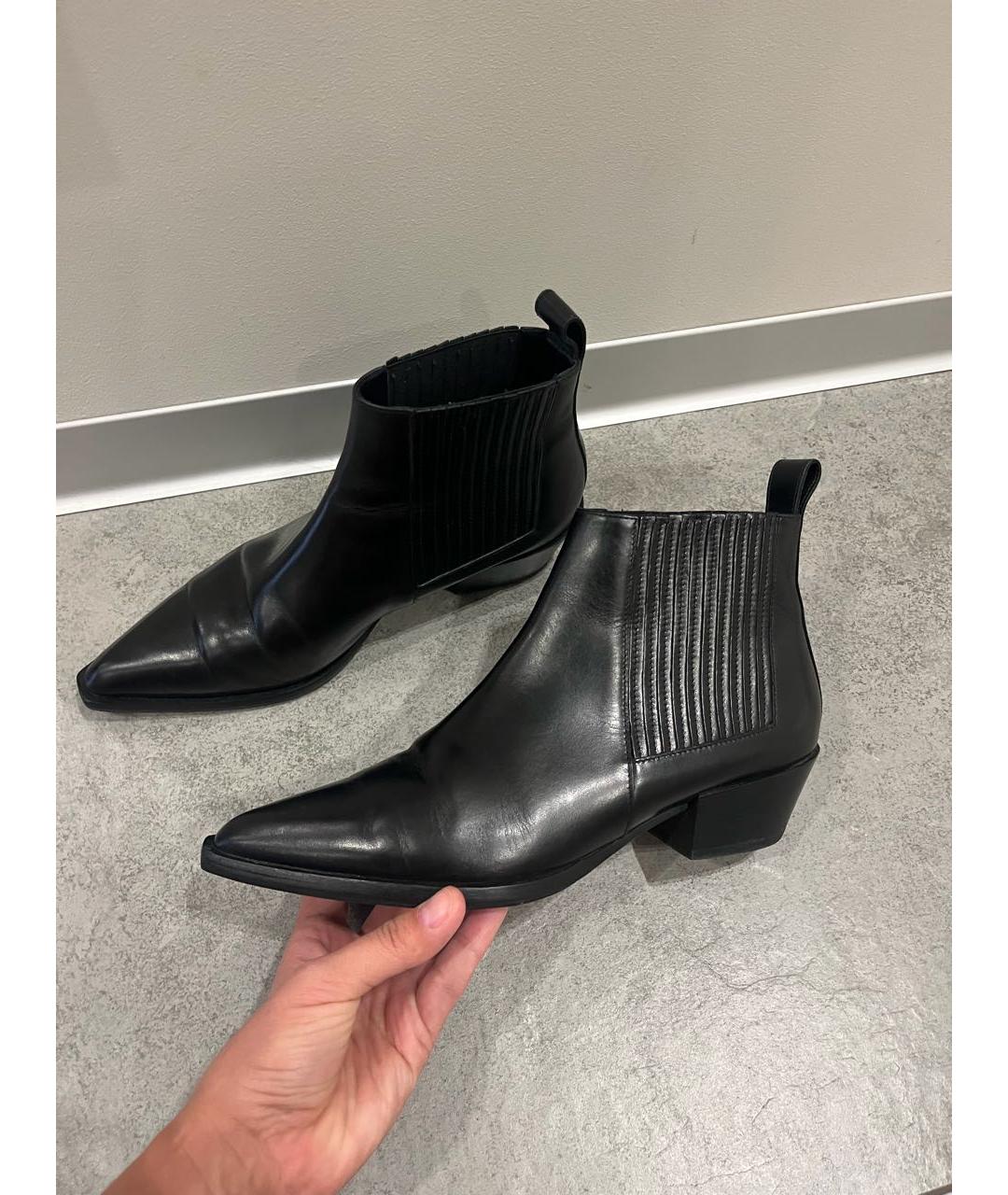 AEYDE Черные кожаные ботинки, фото 4