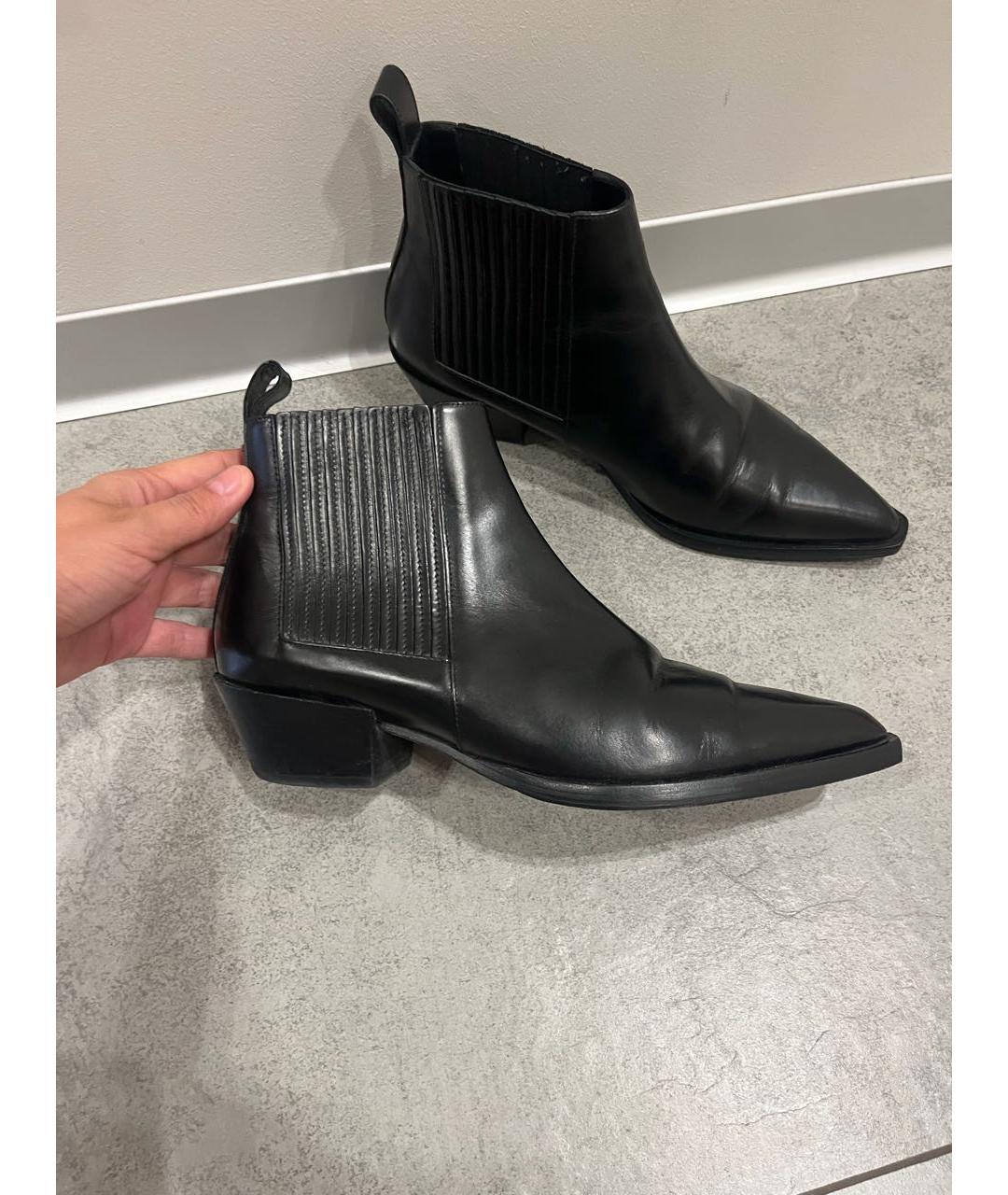 AEYDE Черные кожаные ботинки, фото 3