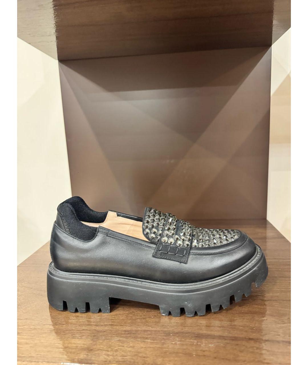 NO. 21 Черные кожаные лоферы, фото 5