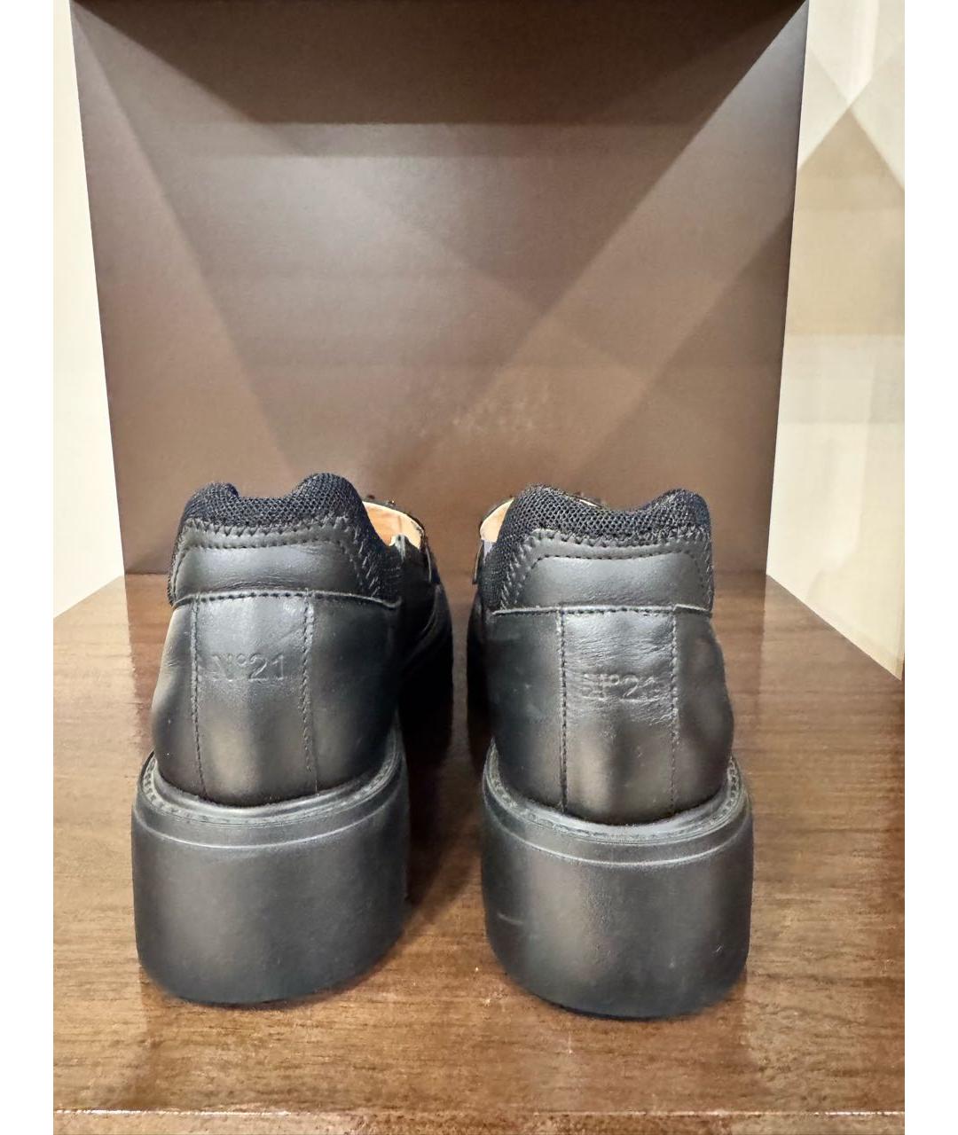 NO. 21 Черные кожаные лоферы, фото 3