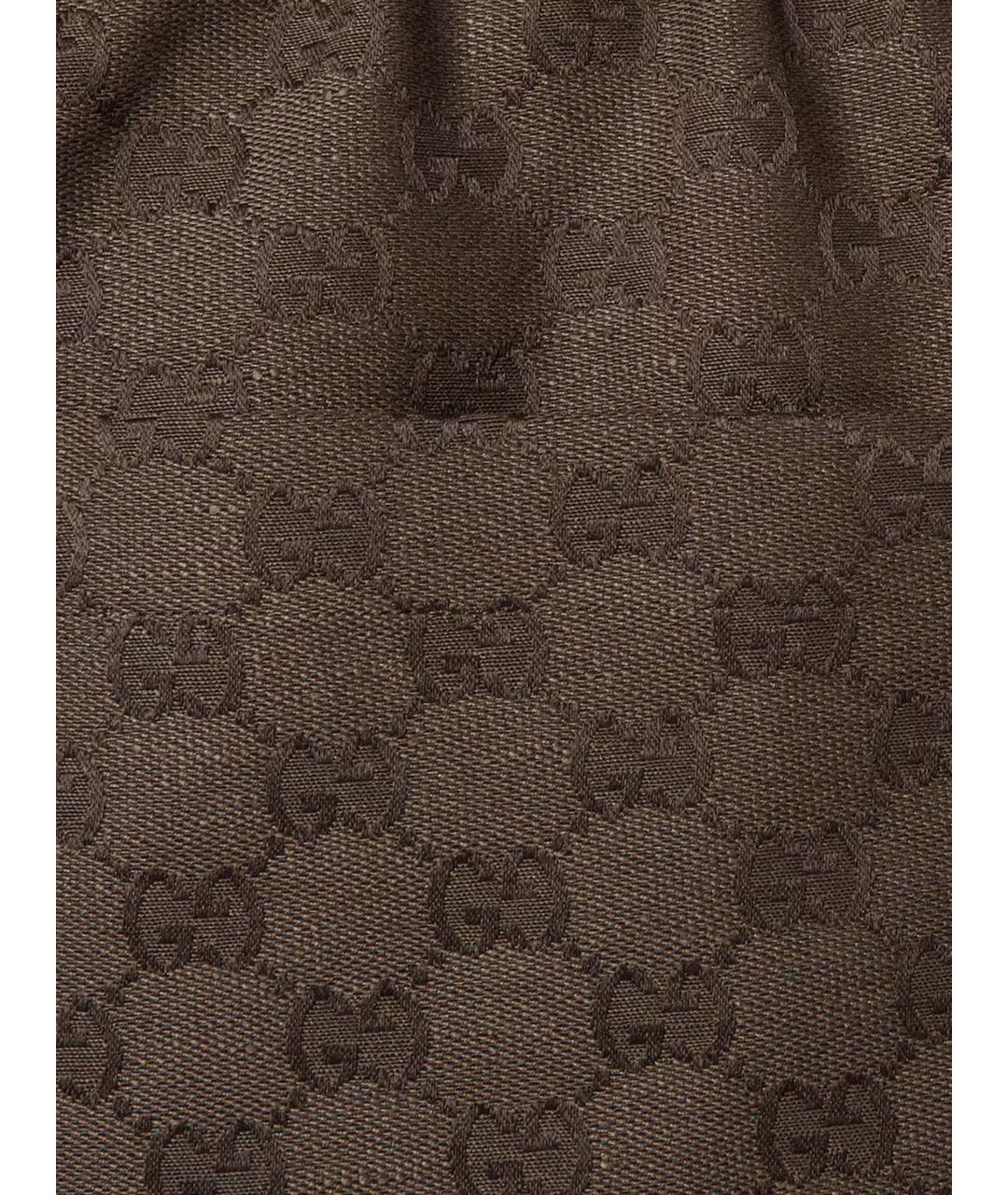 GUCCI Коричневые льняные шорты, фото 6