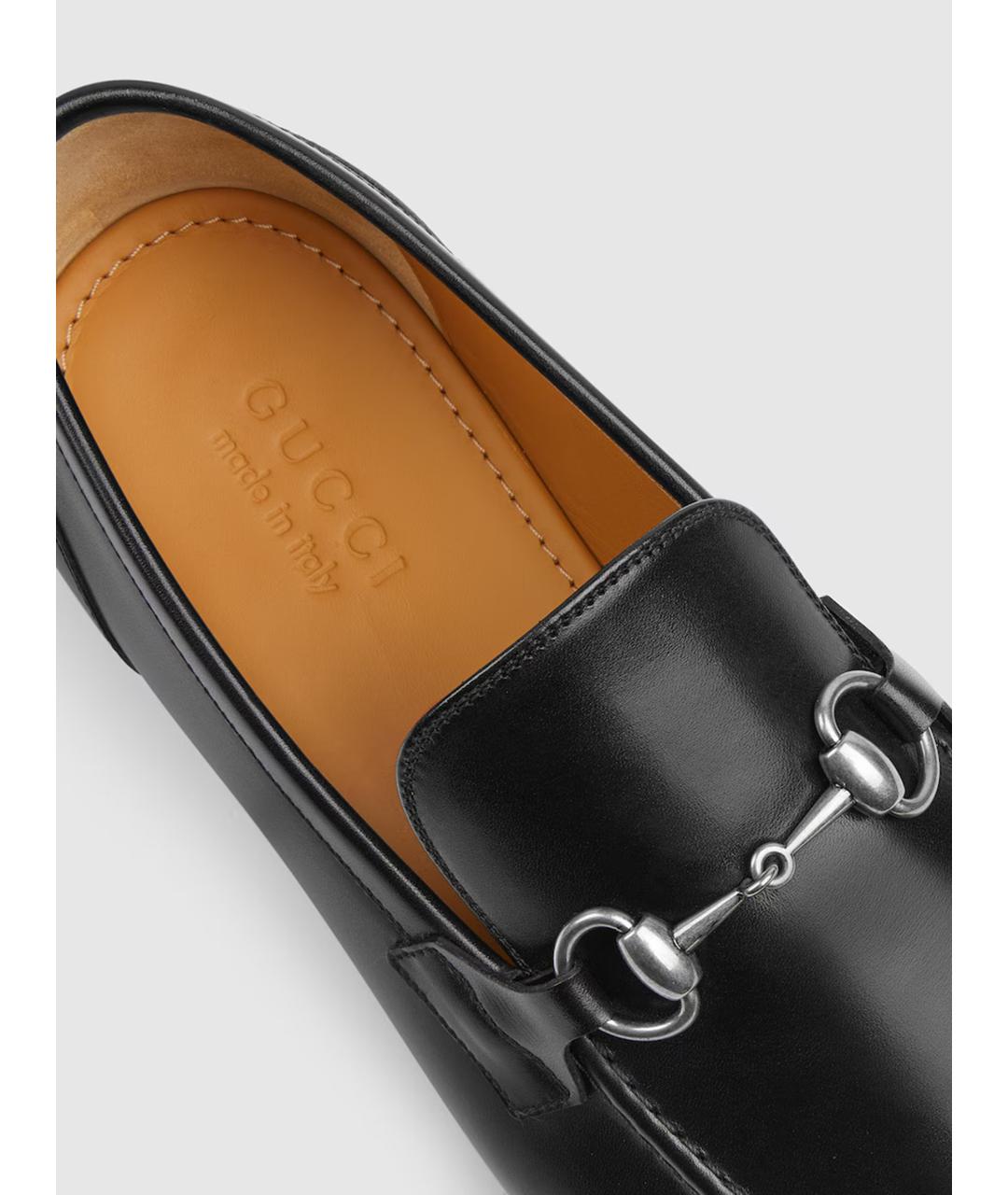 GUCCI Черные кожаные лоферы, фото 4