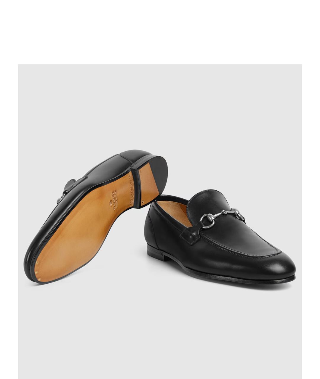 GUCCI Черные кожаные лоферы, фото 7