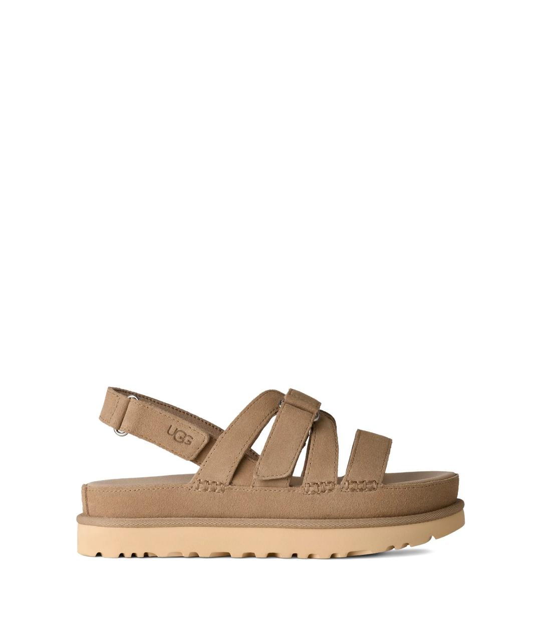 UGG AUSTRALIA Бежевые замшевые сандалии, фото 1
