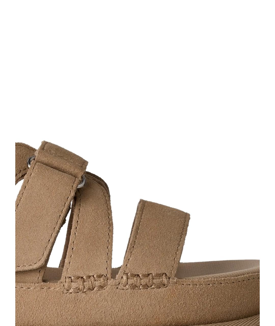 UGG AUSTRALIA Бежевые замшевые сандалии, фото 2