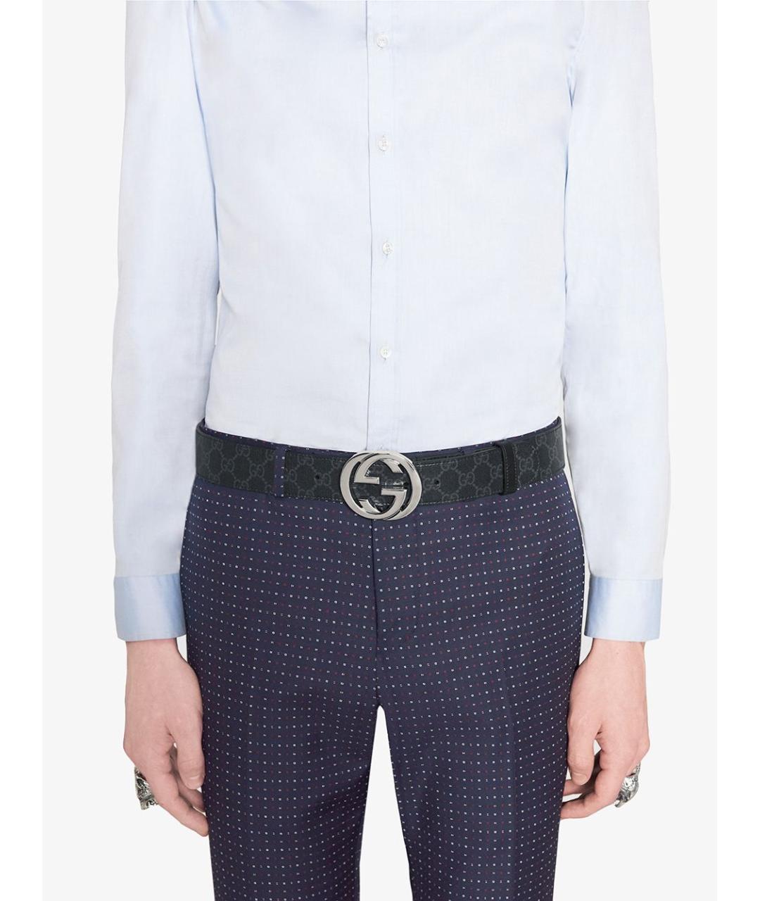 GUCCI Черный ремень, фото 3