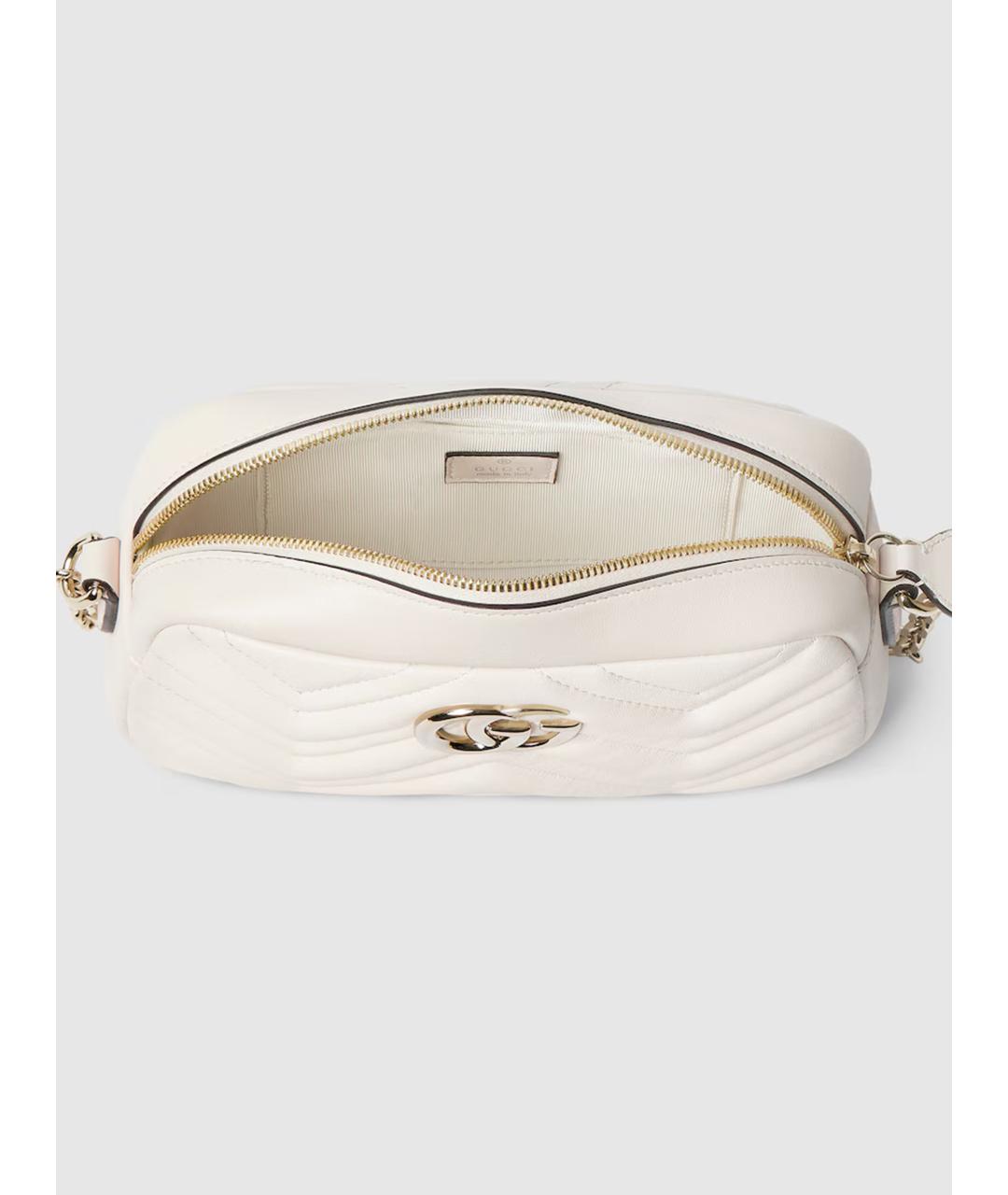 GUCCI Белая кожаная сумка через плечо, фото 7