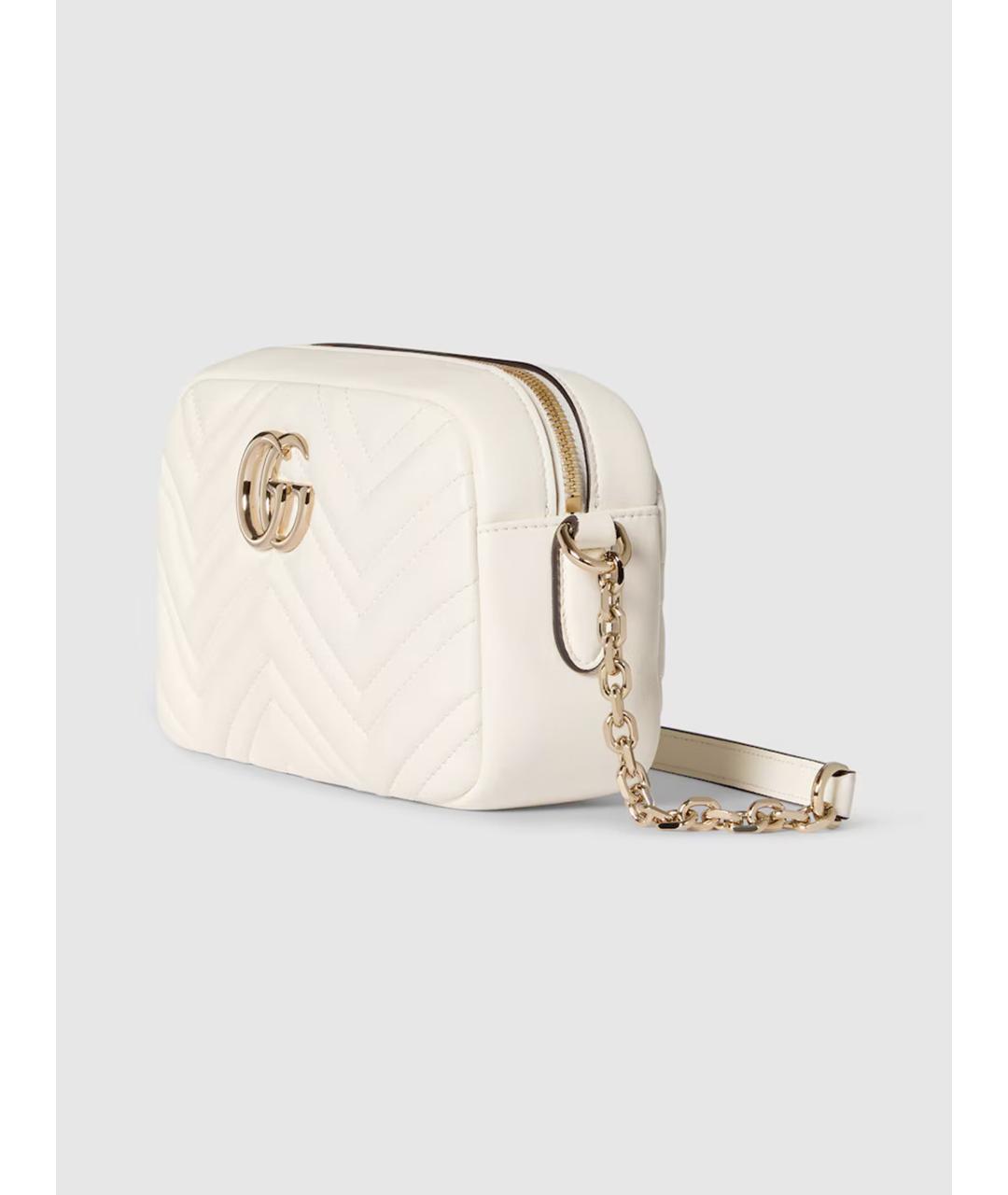 GUCCI Белая кожаная сумка через плечо, фото 3