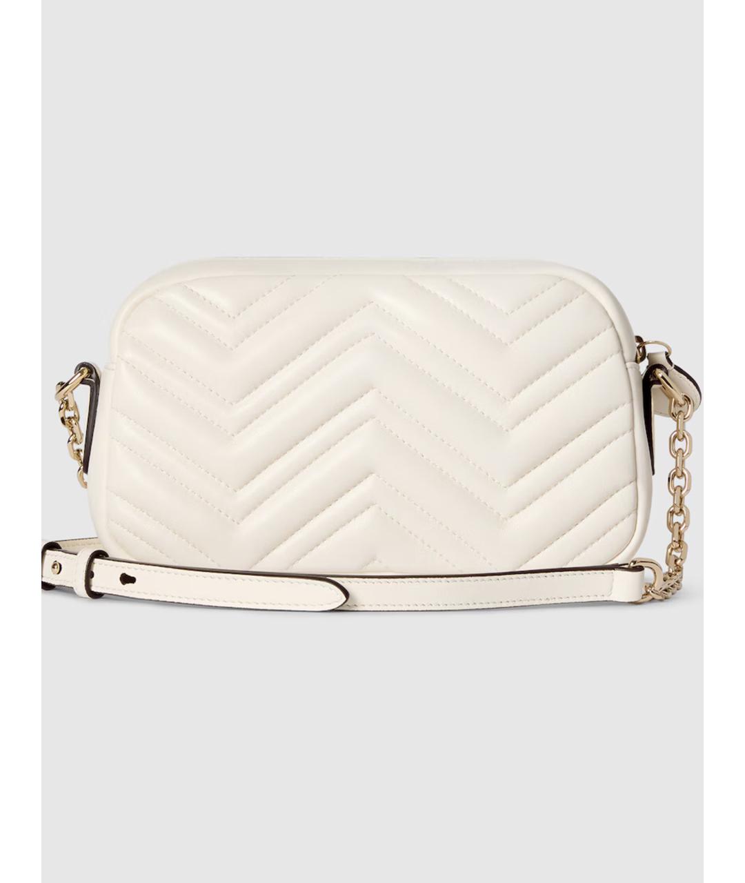 GUCCI Белая кожаная сумка через плечо, фото 6