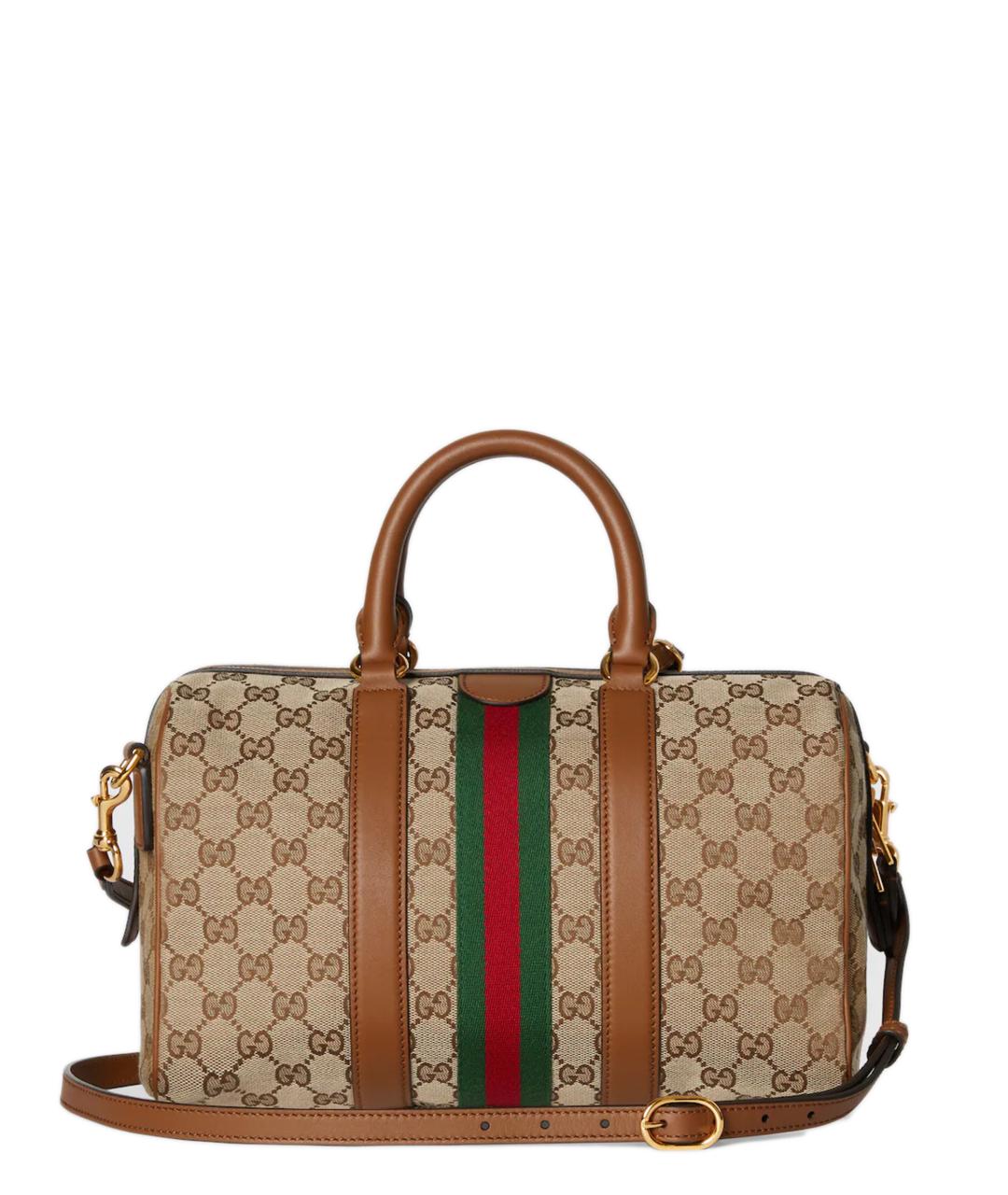 GUCCI Коричневая дорожная/спортивная сумка, фото 5