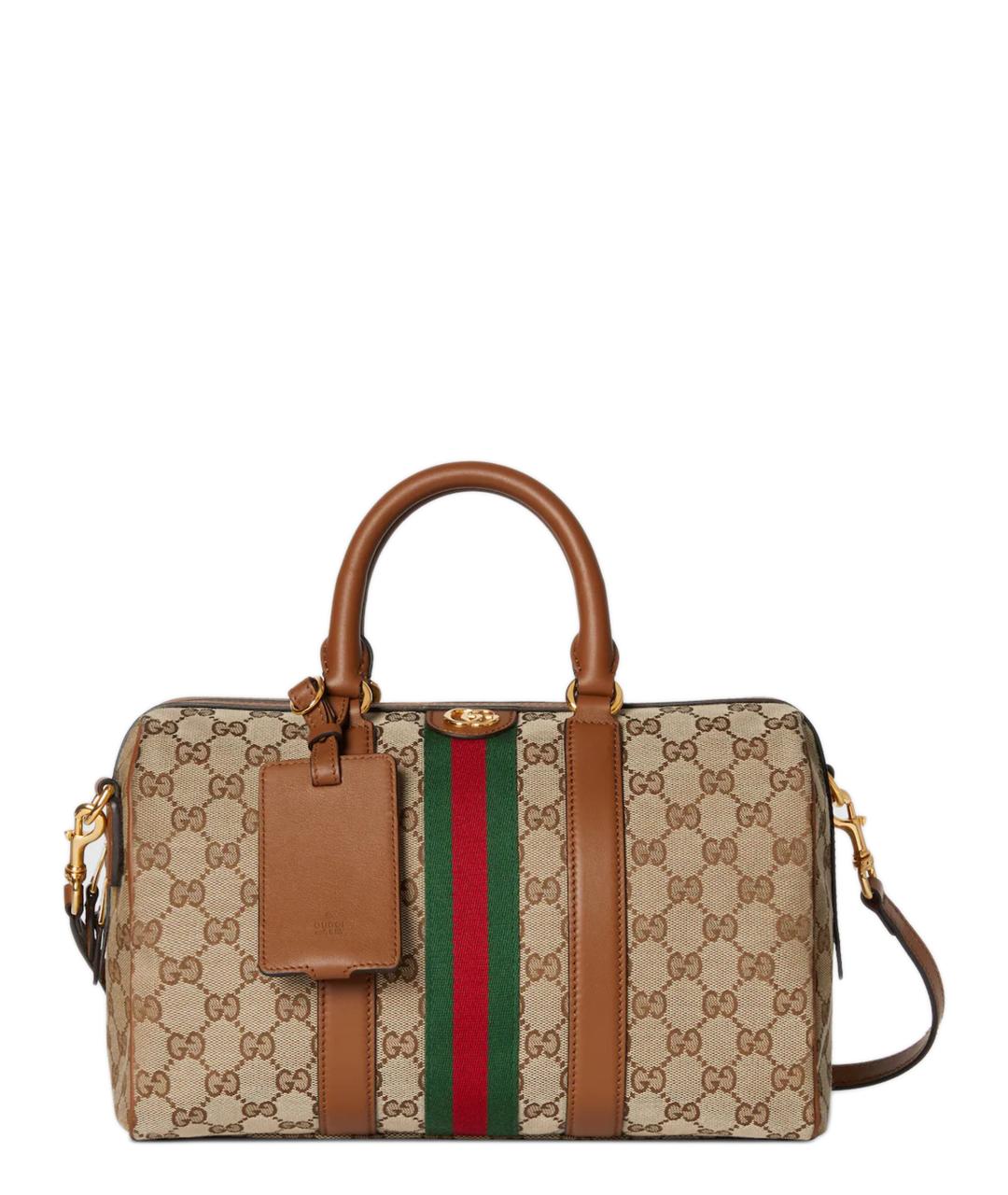 GUCCI Коричневая дорожная/спортивная сумка, фото 1