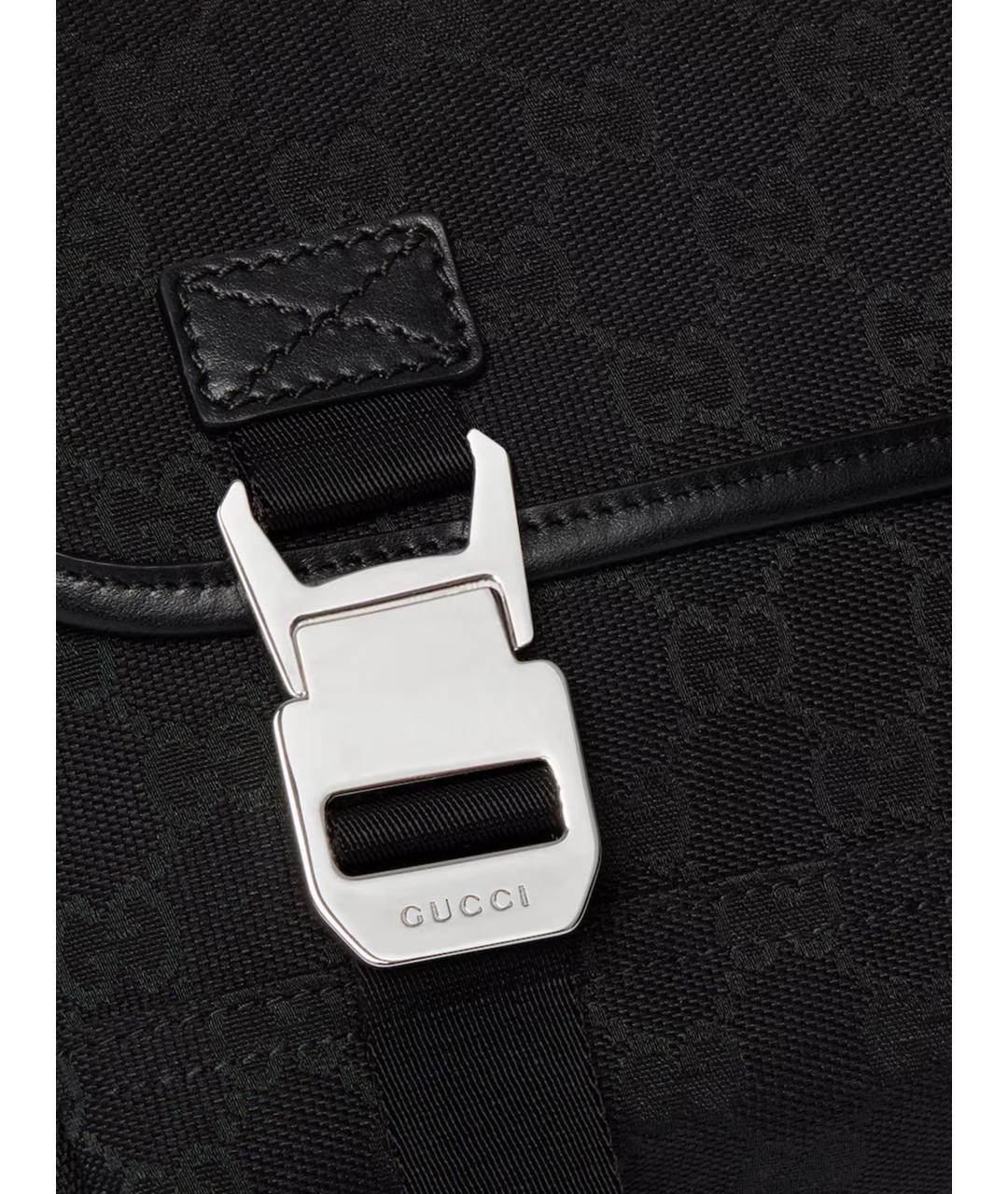 GUCCI Черная тканевая сумка на плечо, фото 4