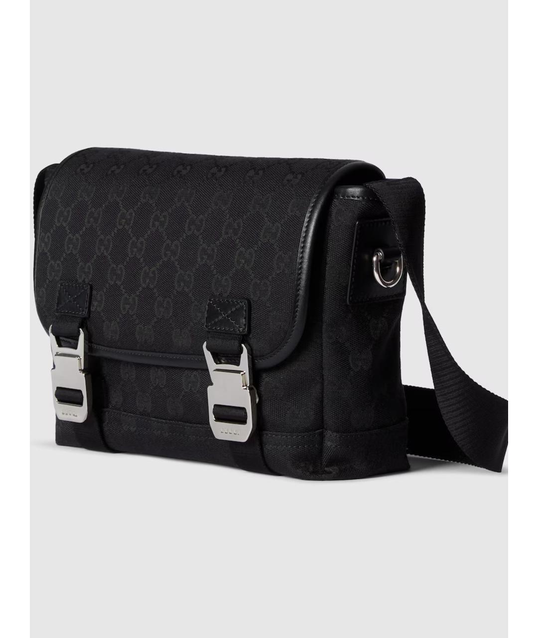 GUCCI Черная тканевая сумка на плечо, фото 3