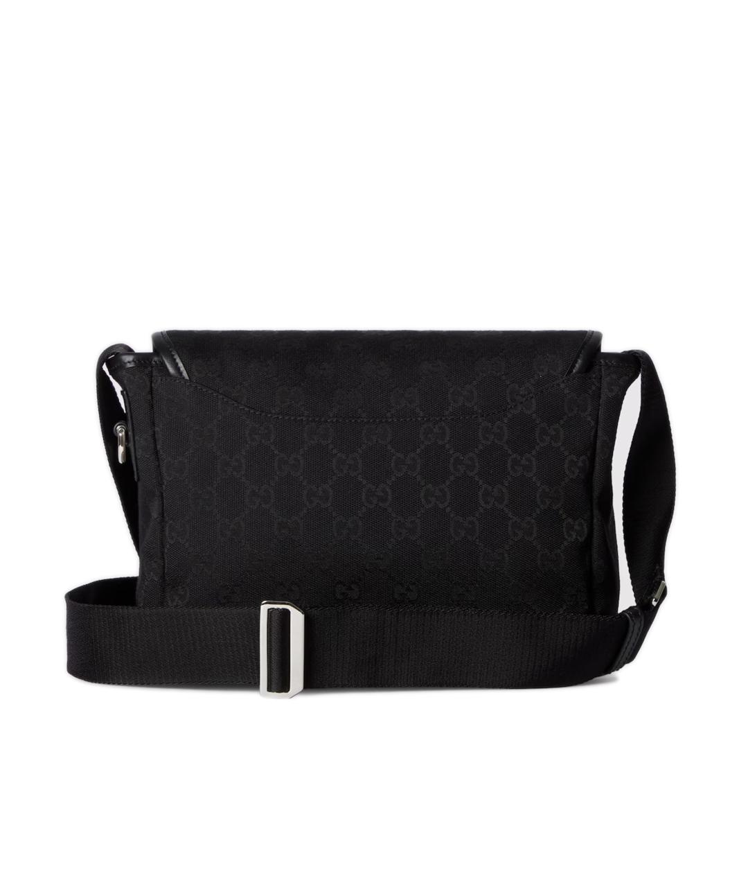 GUCCI Черная тканевая сумка на плечо, фото 5