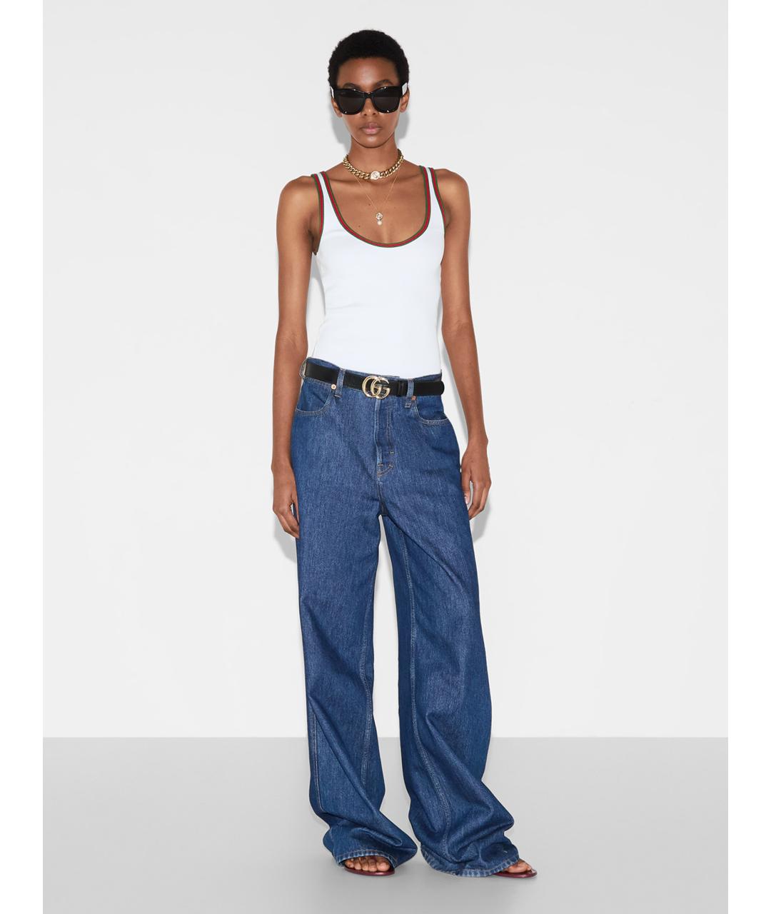 GUCCI Белая хлопковая майка, фото 2