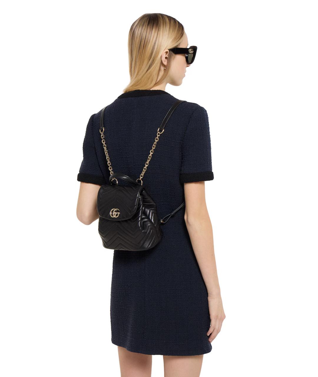 GUCCI Черный кожаный рюкзак, фото 3