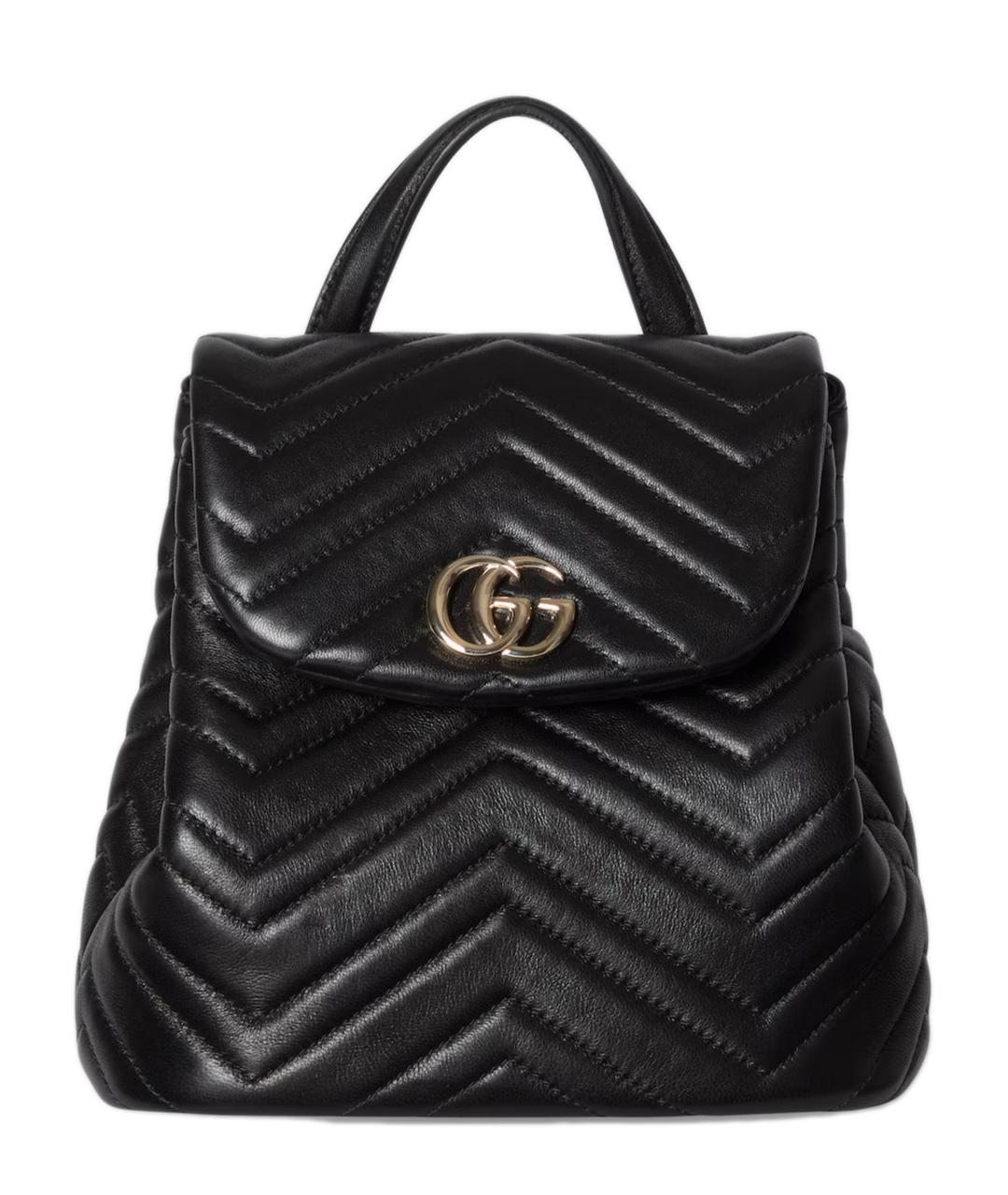 GUCCI Черный кожаный рюкзак, фото 1