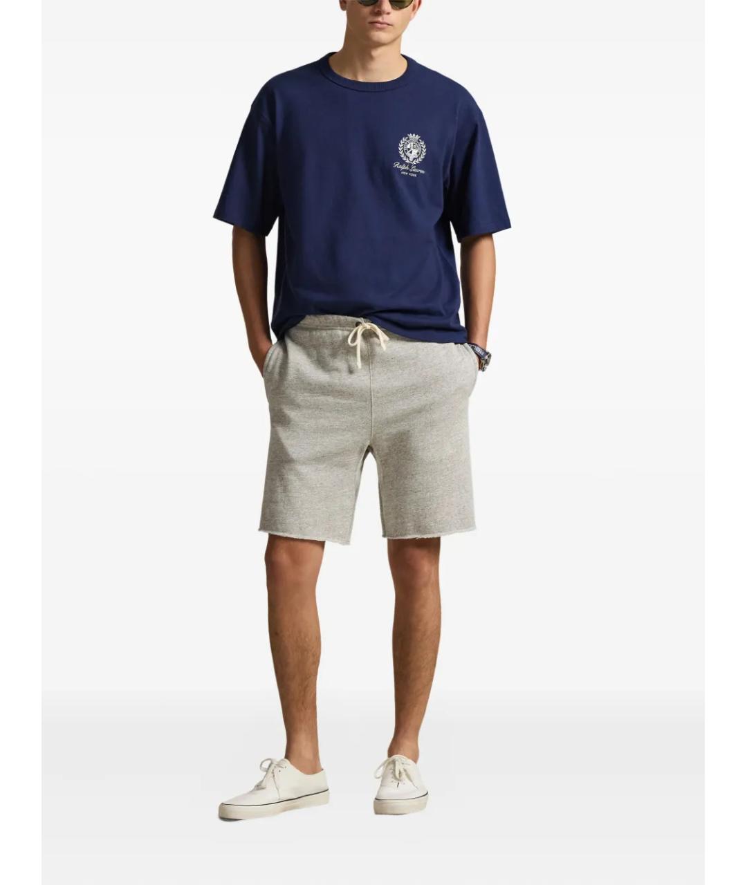 POLO RALPH LAUREN Синяя хлопковая футболка, фото 2