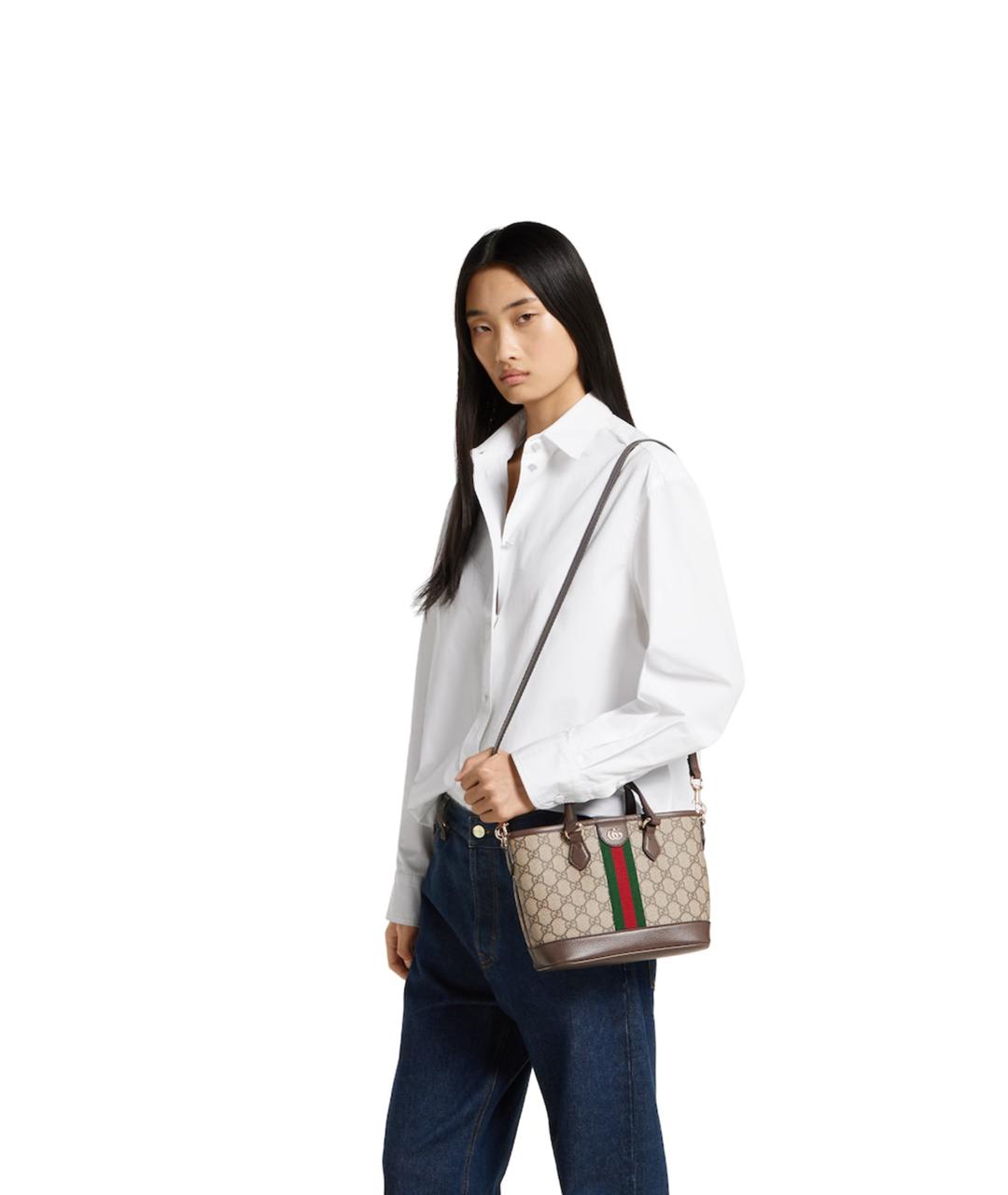 GUCCI Бежевая сумка тоут, фото 3