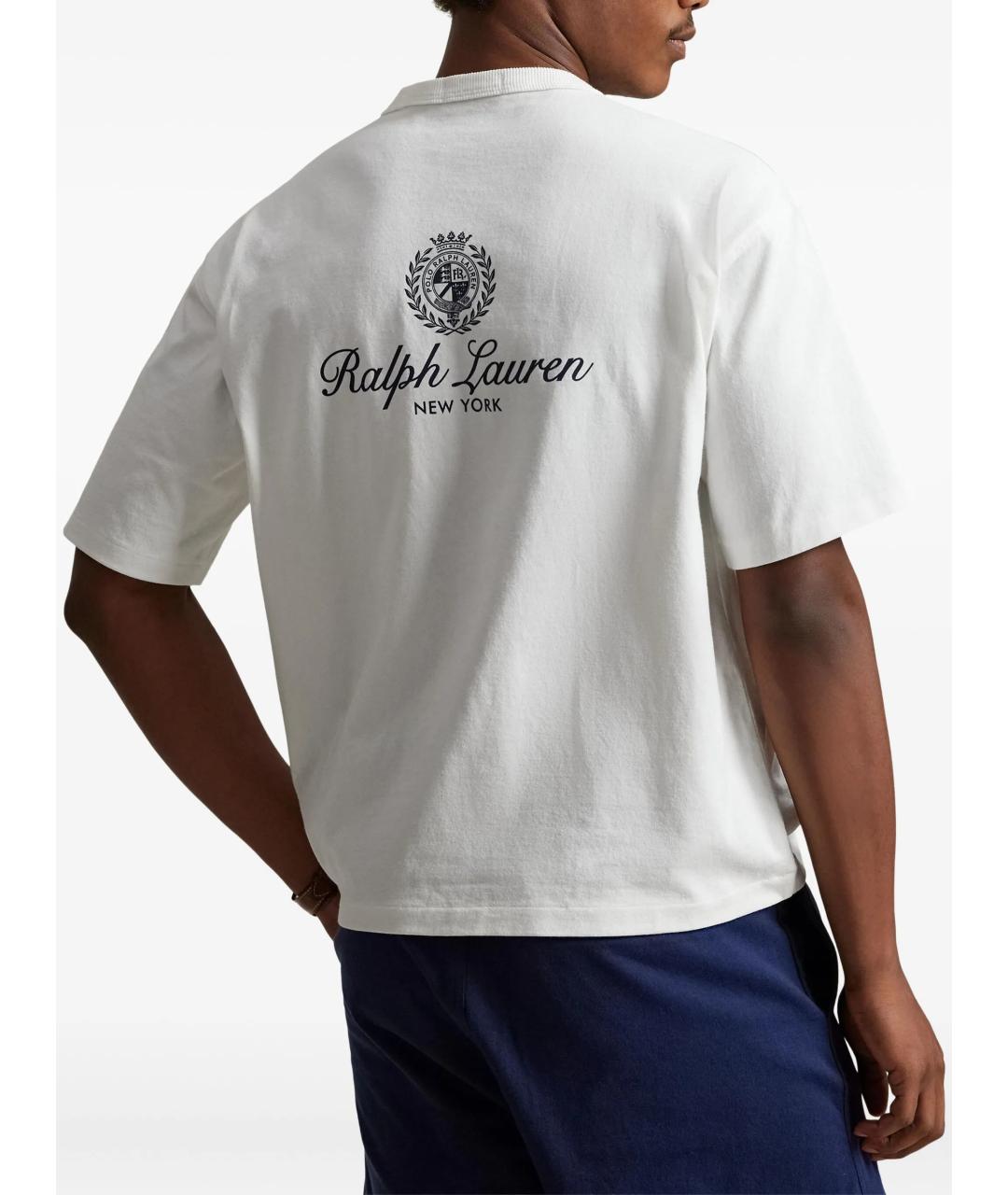 POLO RALPH LAUREN Белая хлопковая футболка, фото 4