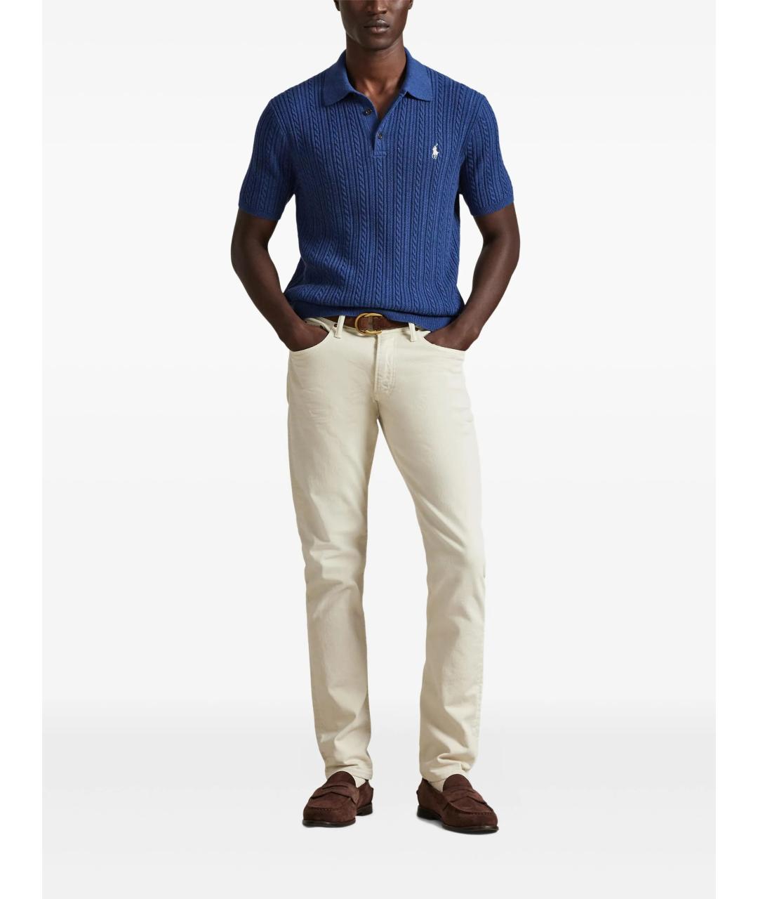 POLO RALPH LAUREN Синий хлопковый джемпер / свитер, фото 2