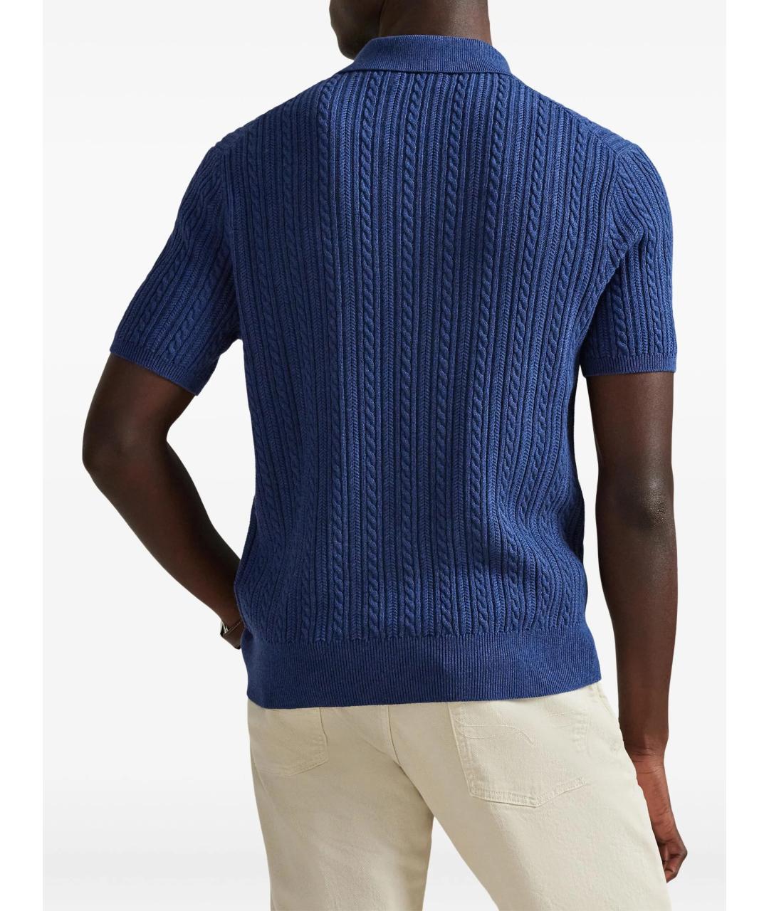 POLO RALPH LAUREN Синий хлопковый джемпер / свитер, фото 4