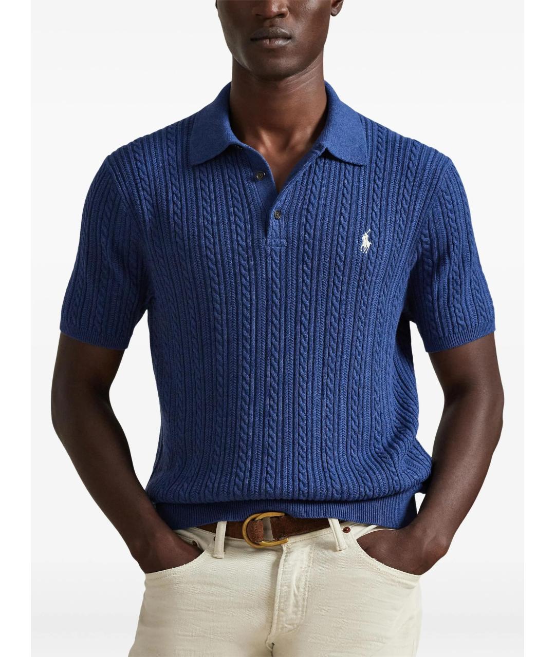 POLO RALPH LAUREN Синий хлопковый джемпер / свитер, фото 3