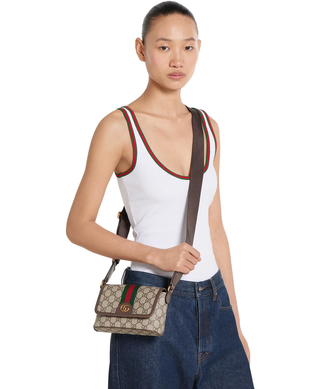 GUCCI Бежевая сумка на плечо, фото 2