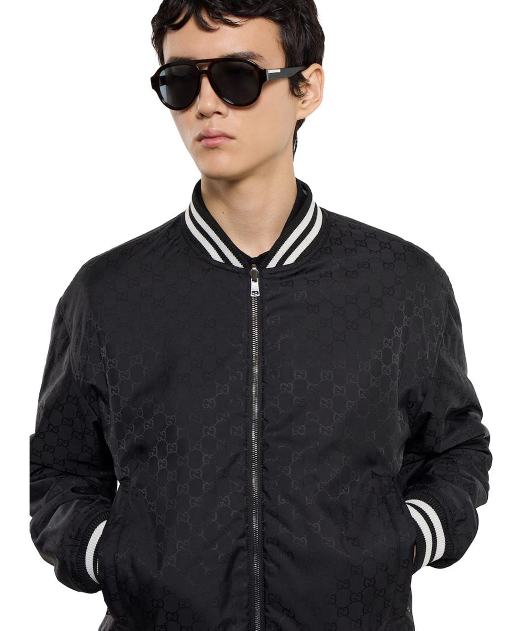 GUCCI Черная полиамидовая куртка, фото 4