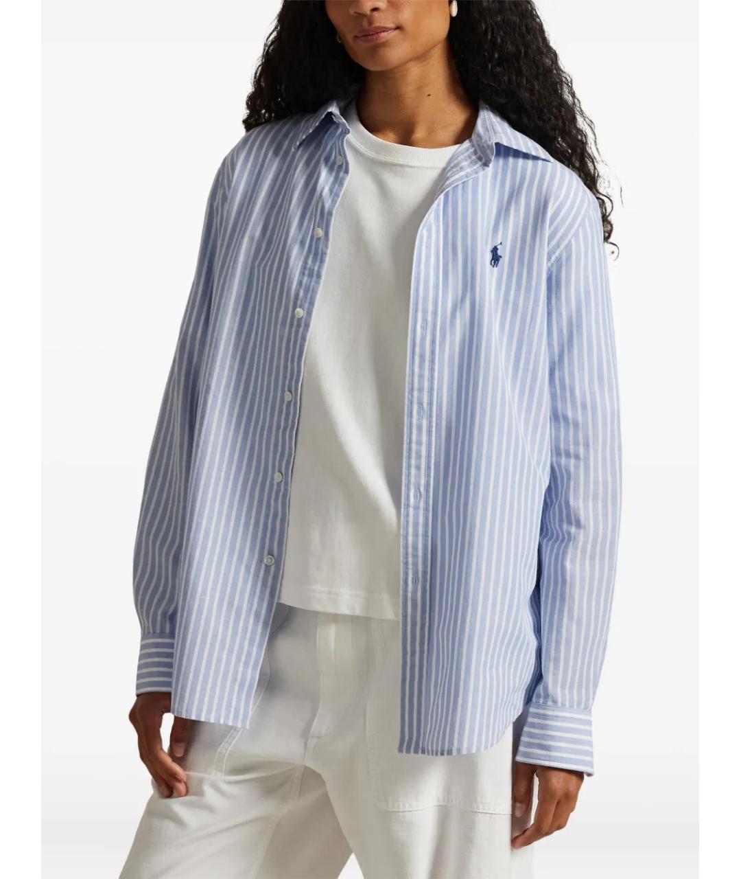 POLO RALPH LAUREN Голубая хлопковая рубашка, фото 3