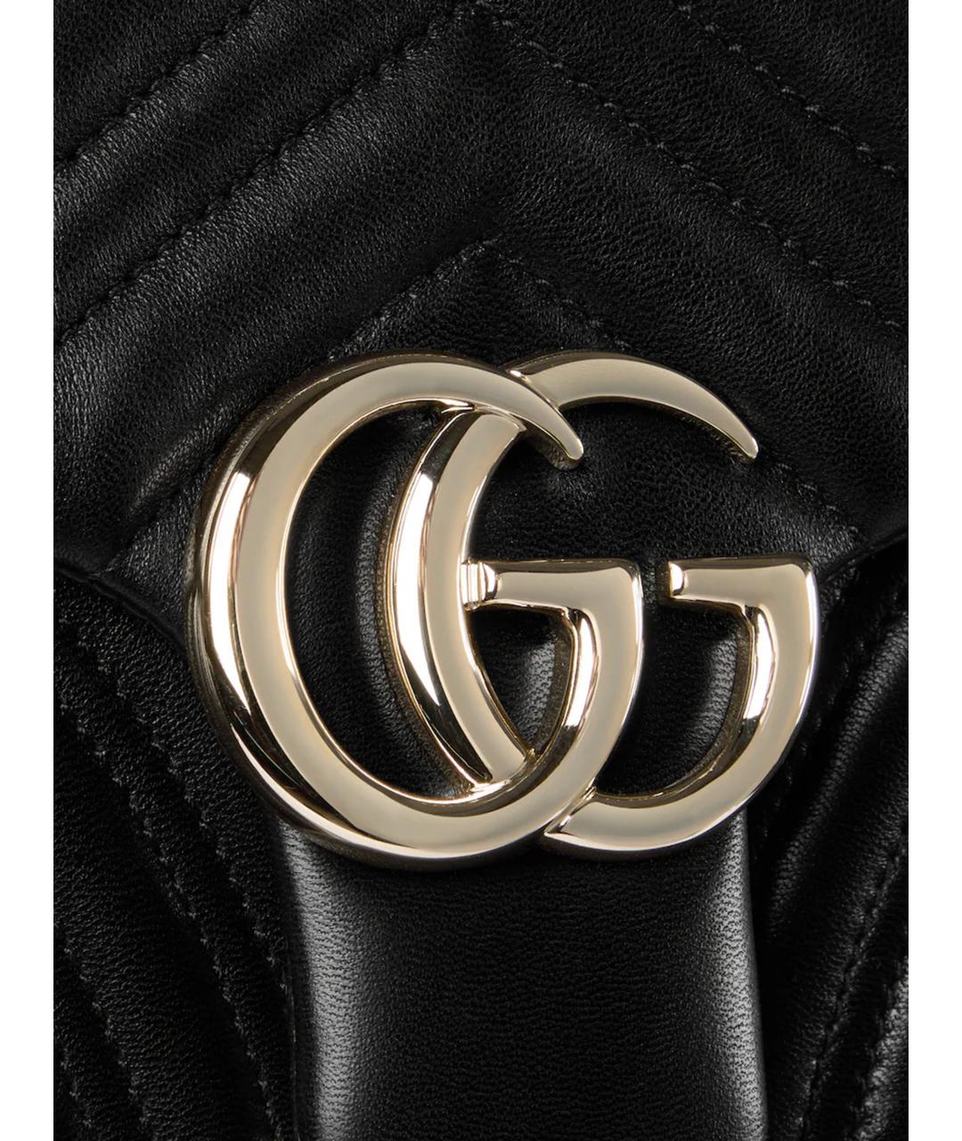 GUCCI Черная кожаная сумка через плечо, фото 6