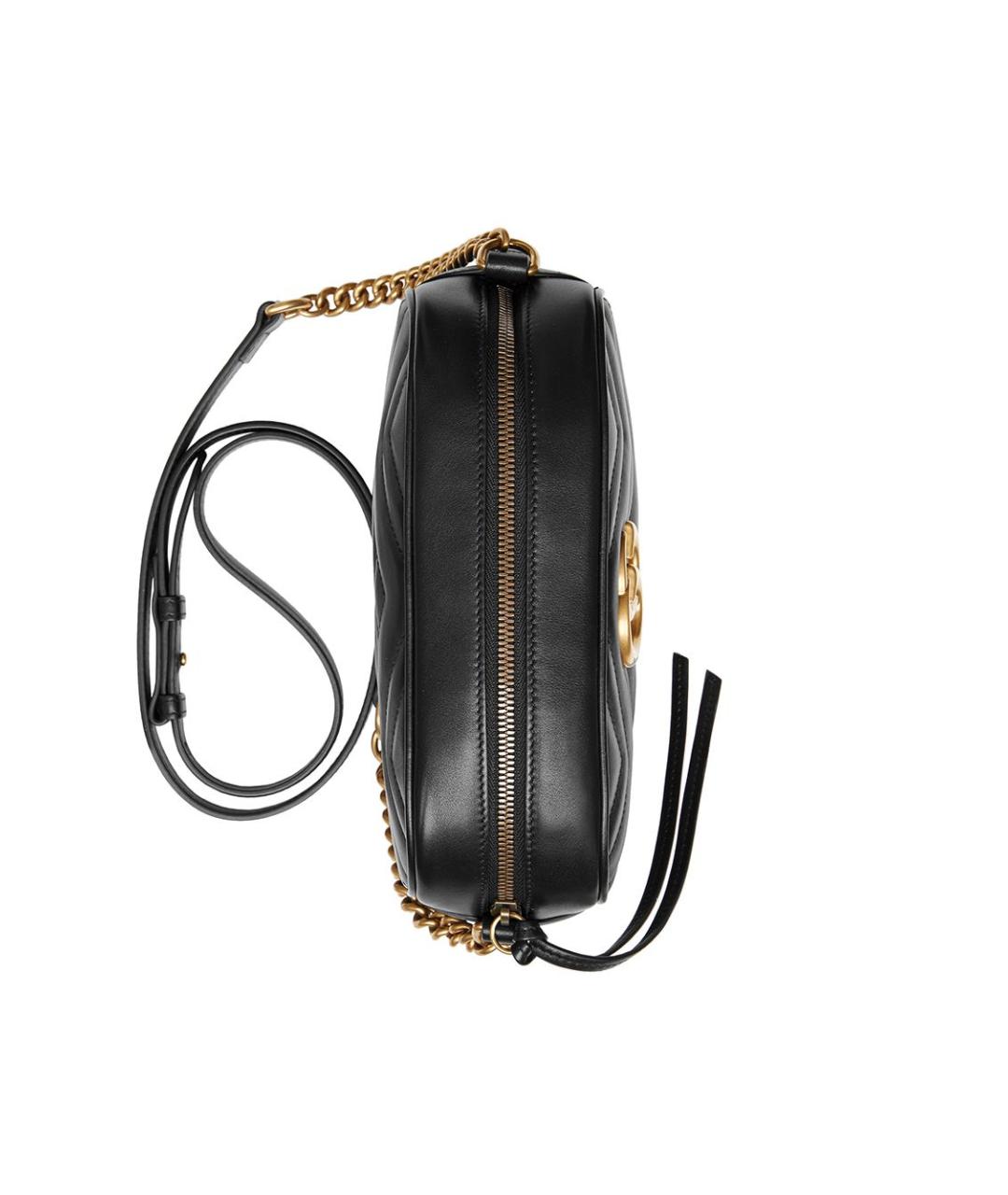 GUCCI Черная кожаная сумка через плечо, фото 4