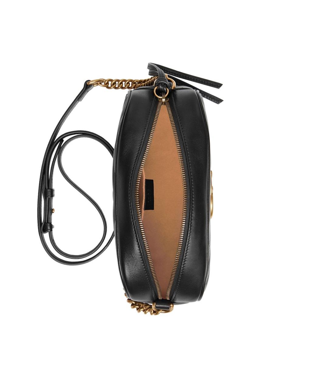 GUCCI Черная кожаная сумка через плечо, фото 5