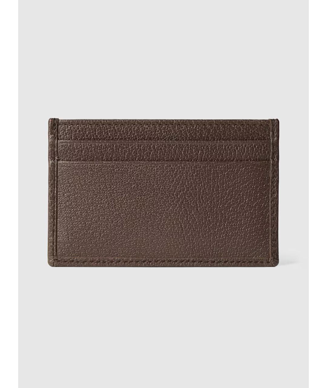GUCCI Коричневый кожаный кардхолдер, фото 4