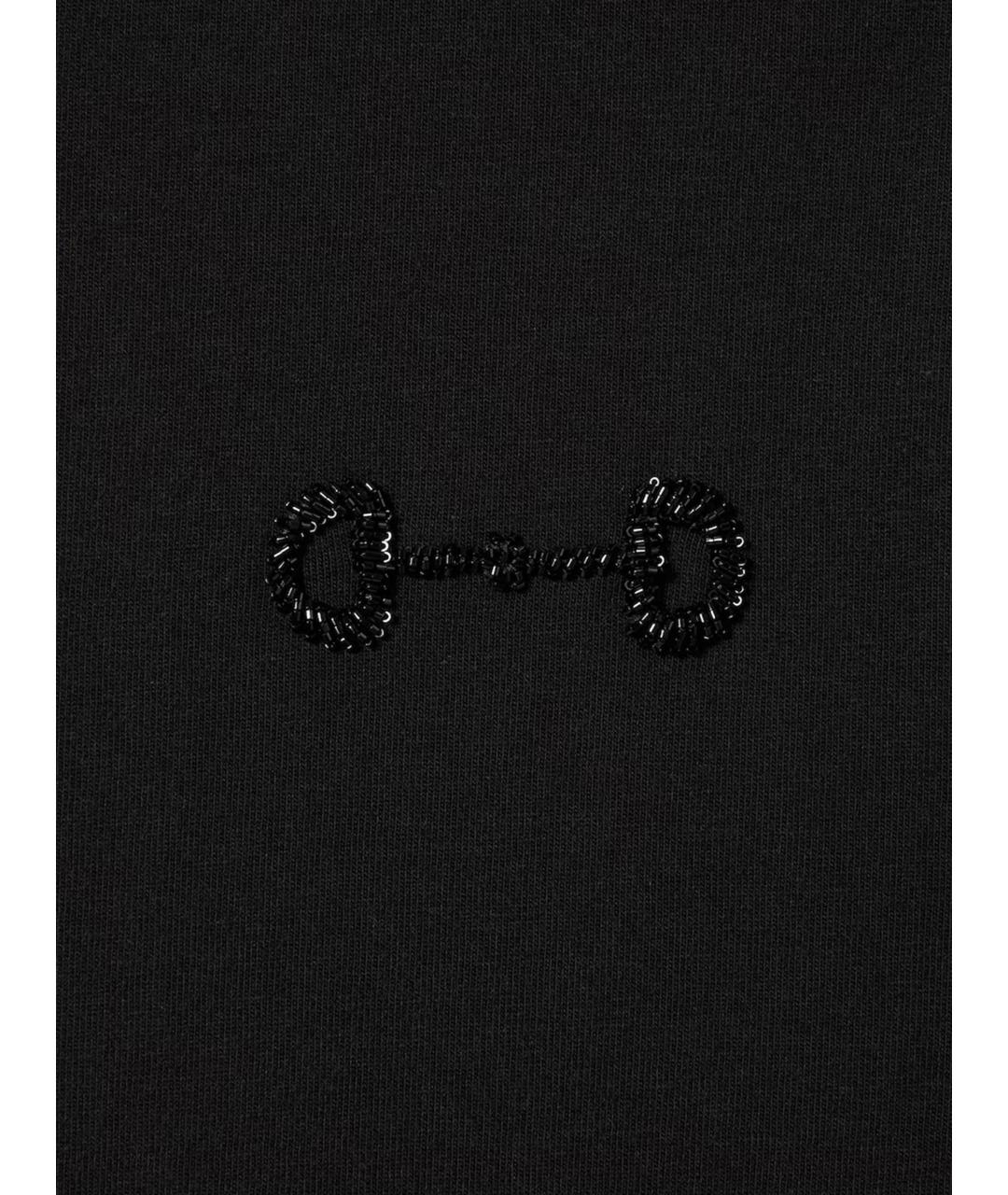 GUCCI Черная хлопковая футболка, фото 5