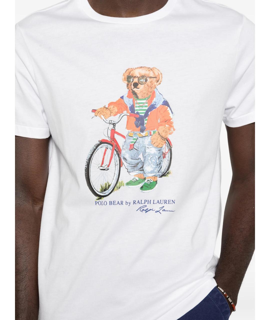 POLO RALPH LAUREN Белая хлопковая футболка, фото 5