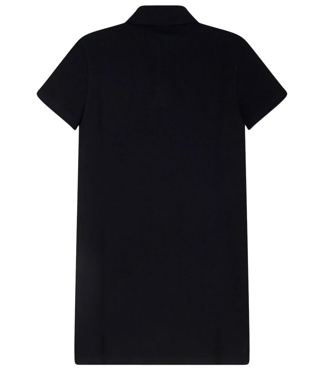 SAINT LAURENT Черное хлопковое повседневное платье, фото 2