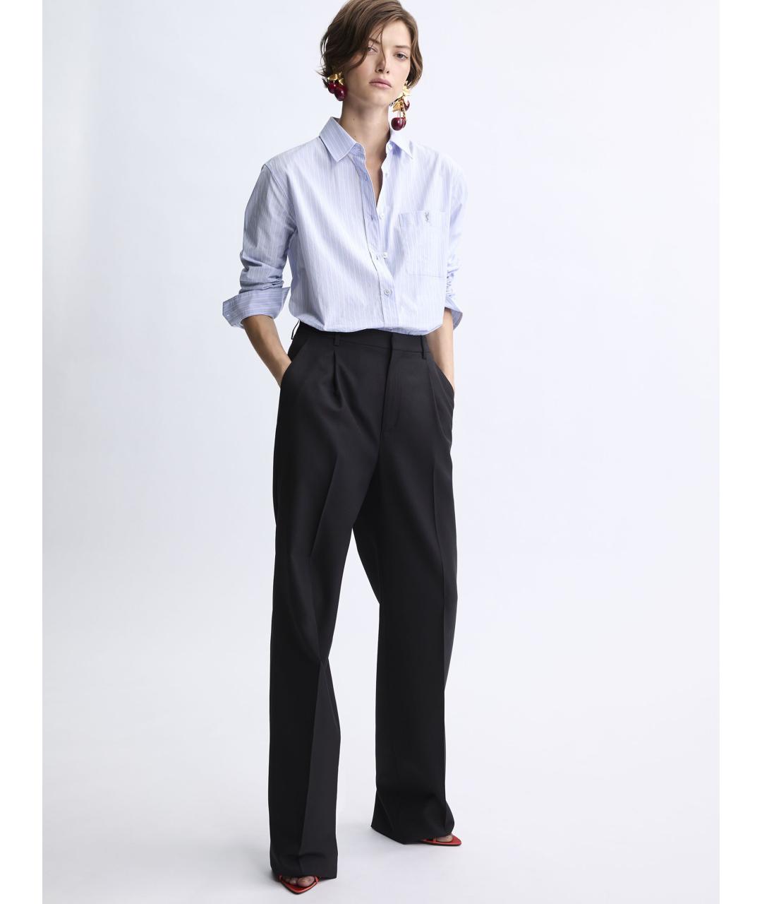 SAINT LAURENT Голубая хлопковая рубашка, фото 2