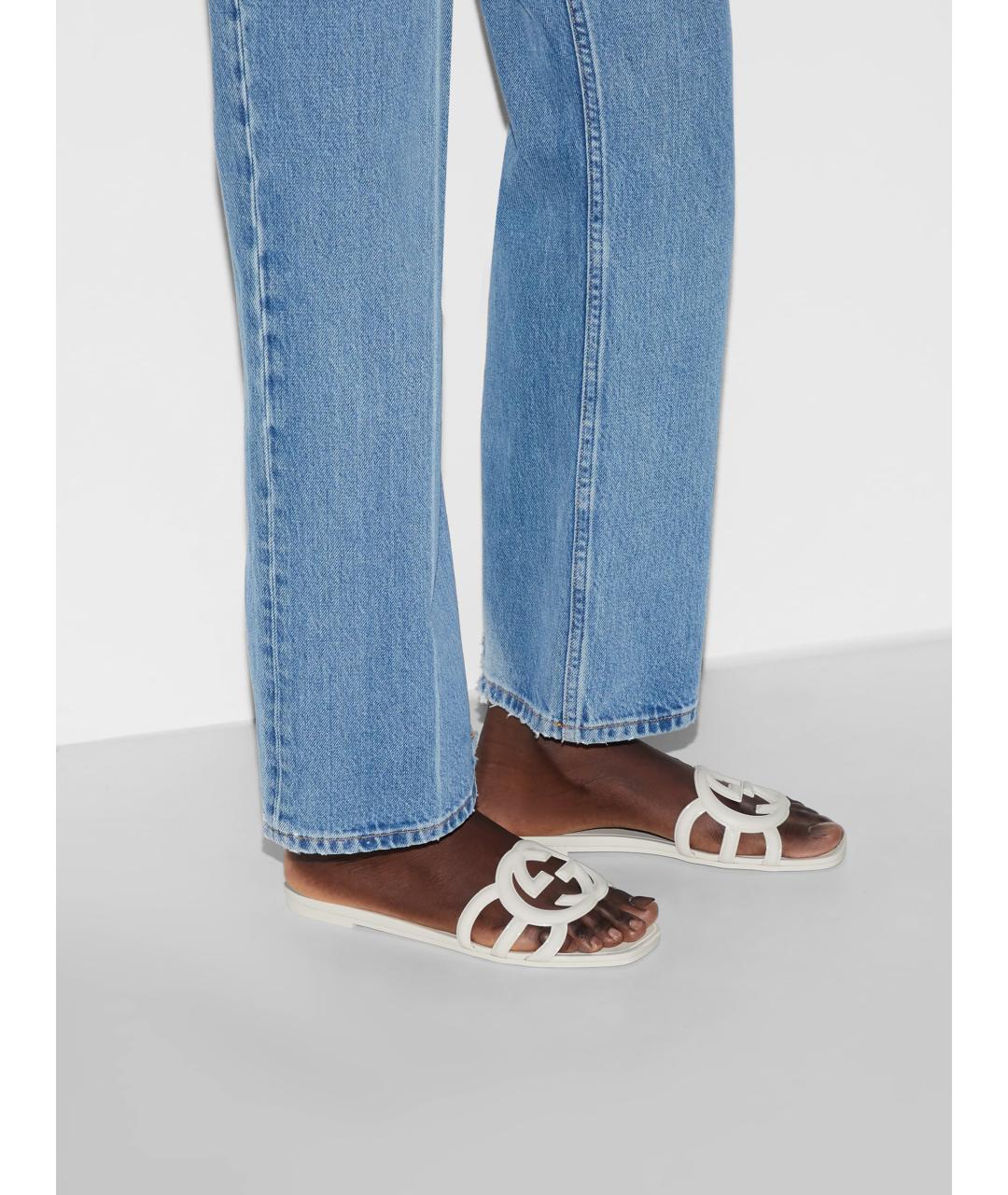 GUCCI Белые шлепанцы, фото 2