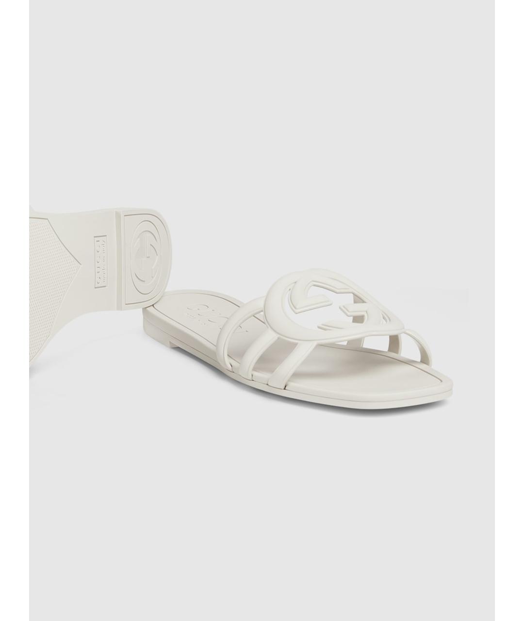 GUCCI Белые шлепанцы, фото 6